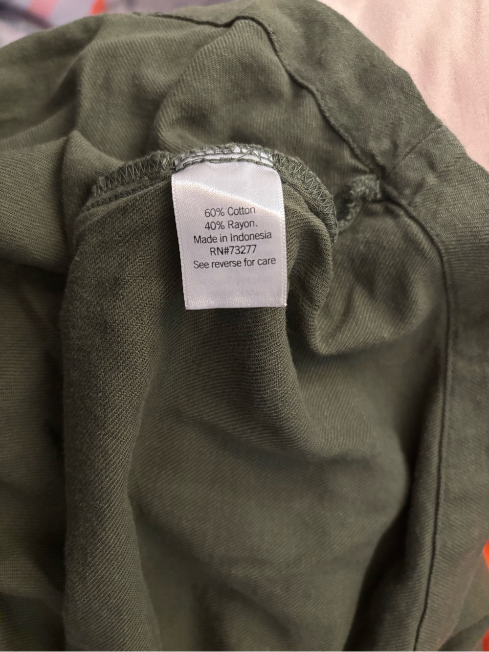 croft & barrow Olive Green Women’s Mini Dress with Elastic Waist & Pockets - Picture 4 of 4